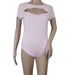 Just Polly New York Women's Black Bodysuit cutout front XL